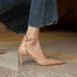 Elegant Pointed Medium Heels for Women - Fashionable Casual Pumps for Parties